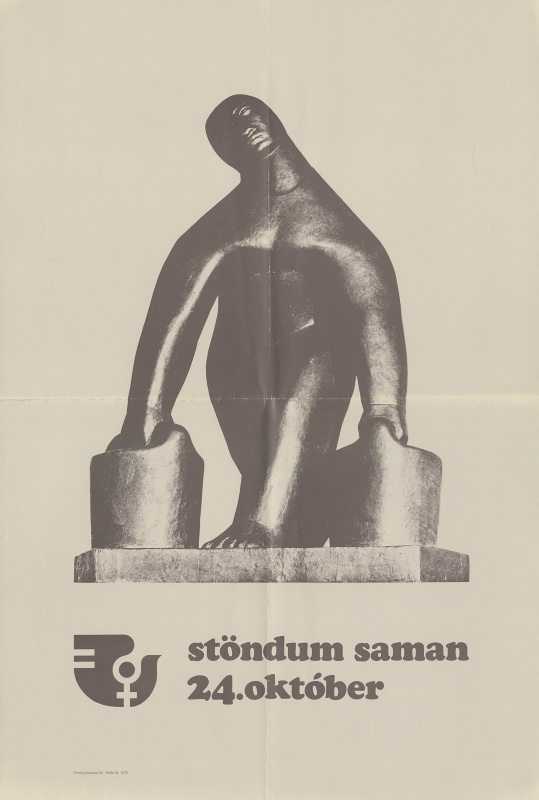 Veggspjald kvennafrídagsins. Tilvísun: KSS 63, askja 13. KSS63_A13_127